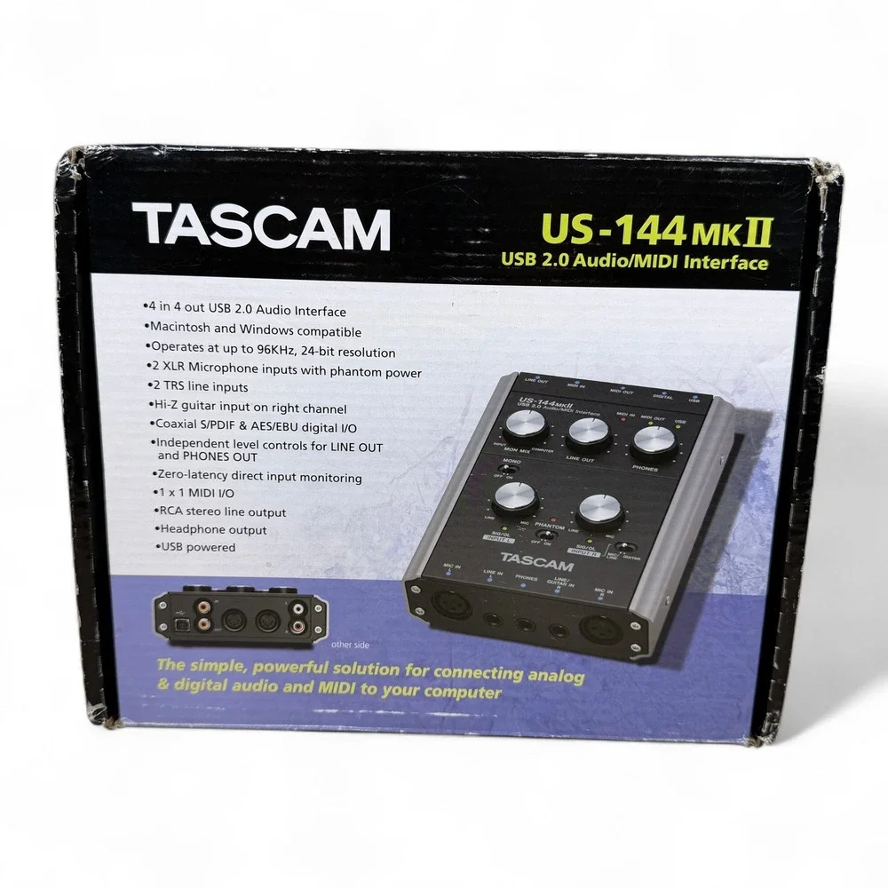 Tascam US-144MKII USB 2.0 Audio MIDI Interface Special Bundle Version Cubase LE5